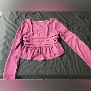Pink peplum top